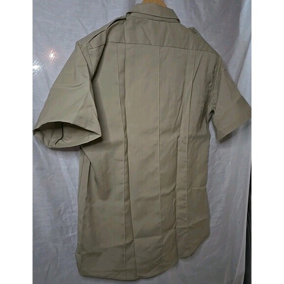 The Deputy Short Sleeve Button Shirt, Sz 16½, USA Made Khaki - Picture 7 of 9